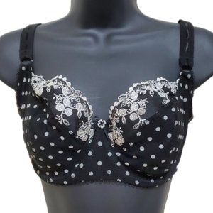 Paramour Black Unlined Underwire Bra 32DDD (F)